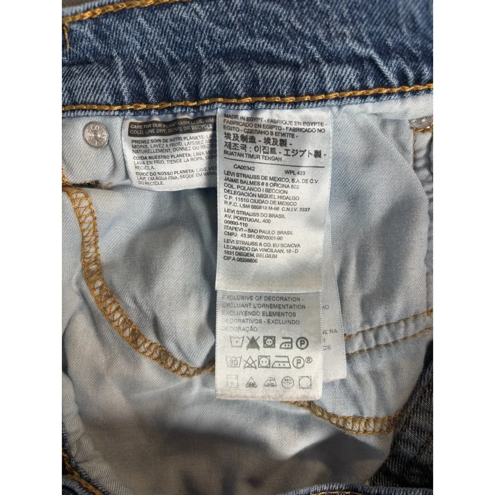 Levi's  502 Jeans Men 34x30 Medium Blue Stretch‎  5-Pockets Zip Fly Outdoor